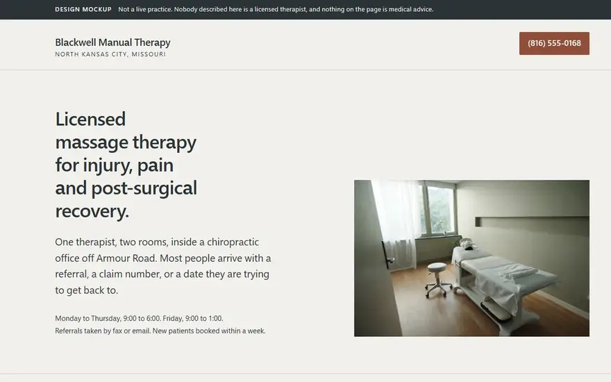 The Blackwell Manual Therapy website