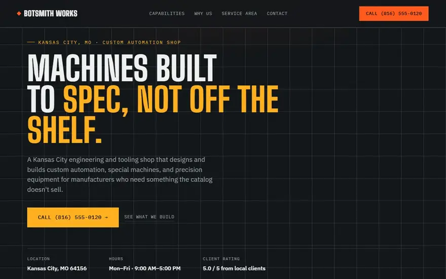 The BotSmith Works website