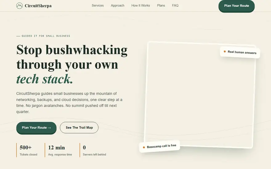 The CircuitSherpa website