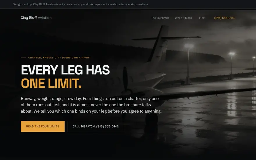 The Clay Bluff Aviation website