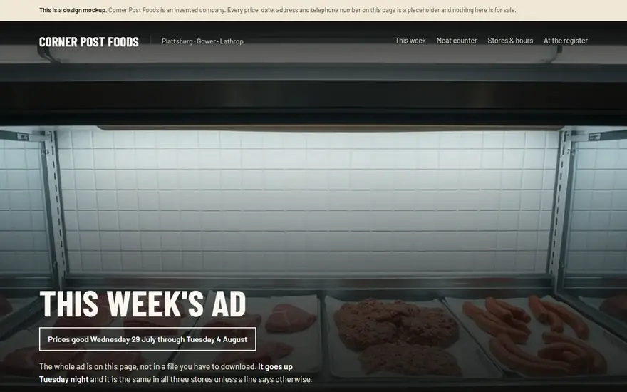 The Corner Post Foods website