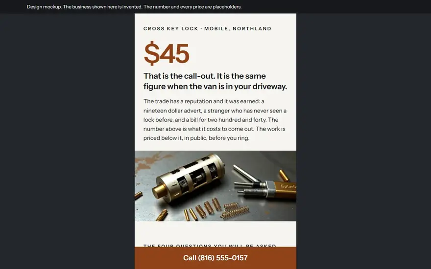 The Cross Key Lock website
