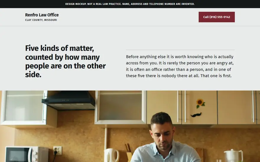 The Renfro Law Office website