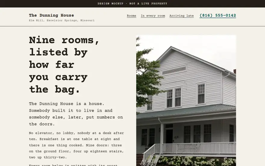 The The Dunning House website