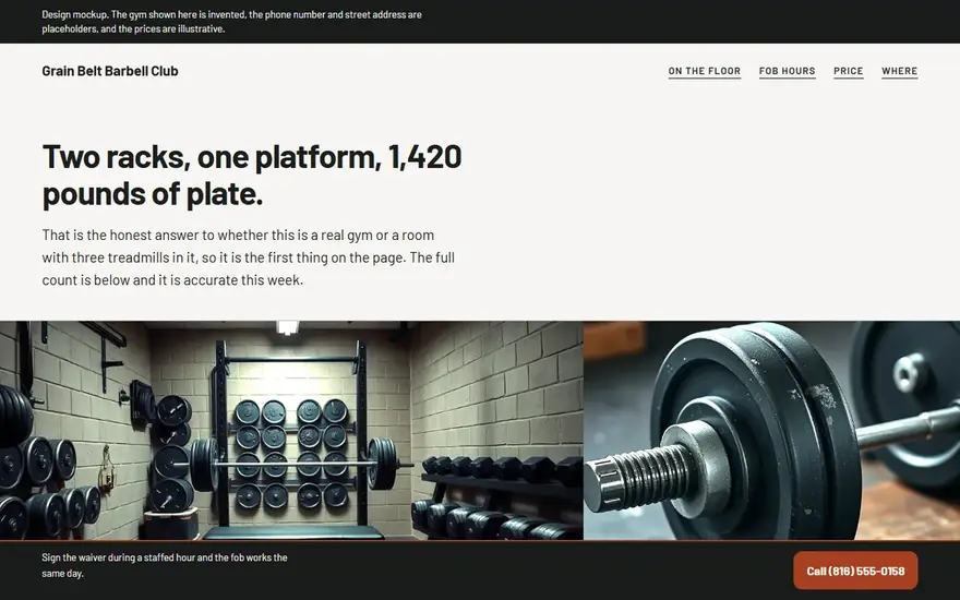 The Grain Belt Barbell Club website