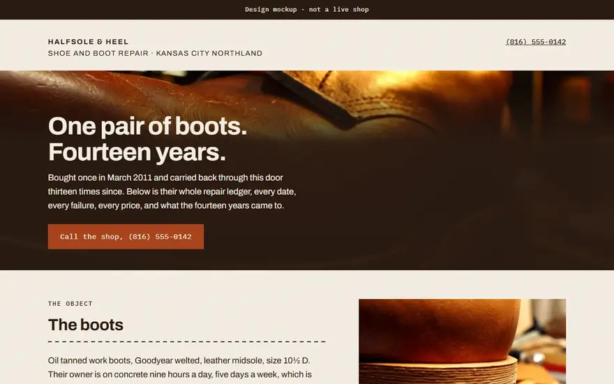 The Halfsole &amp; Heel website