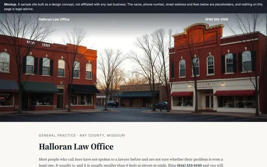 The Halloran Law Office website