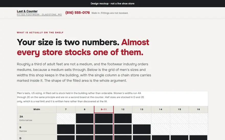 The Last & Counter website
