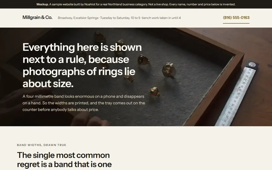 The Millgrain & Co. website