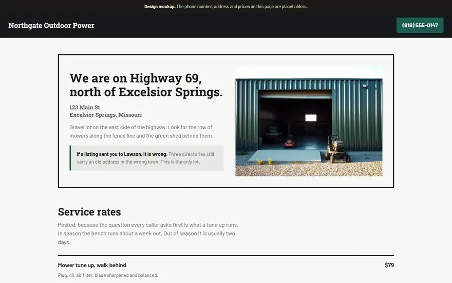 The Northgate Outdoor Power website