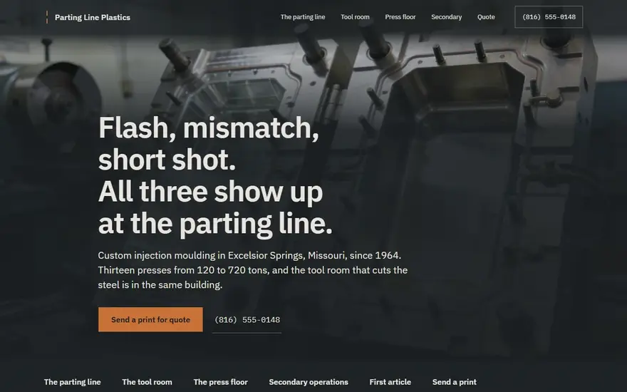The Parting Line Plastics website