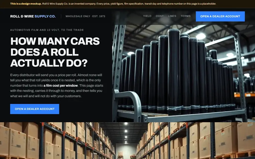 The Roll & Wire Supply Co. website