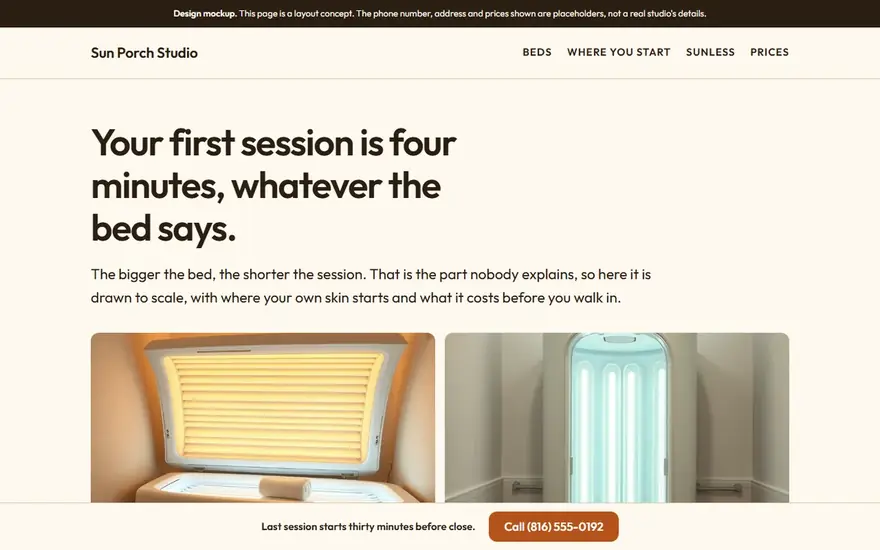 The Sun Porch Studio website