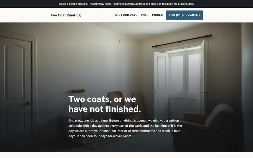 The Two Coat Painting website