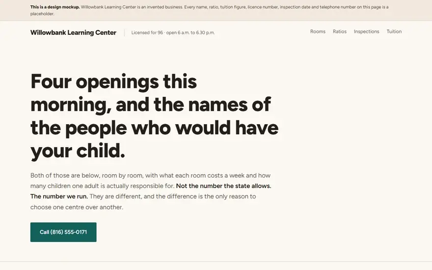 The Willowbank Learning Center website