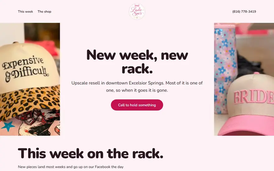 The Lindie Sue's Boutique, concept 4 website